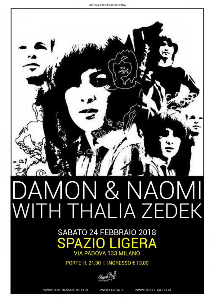 Damon & Naomi + Thalia Zedek Band in concerto a Spazio Ligera di Milano